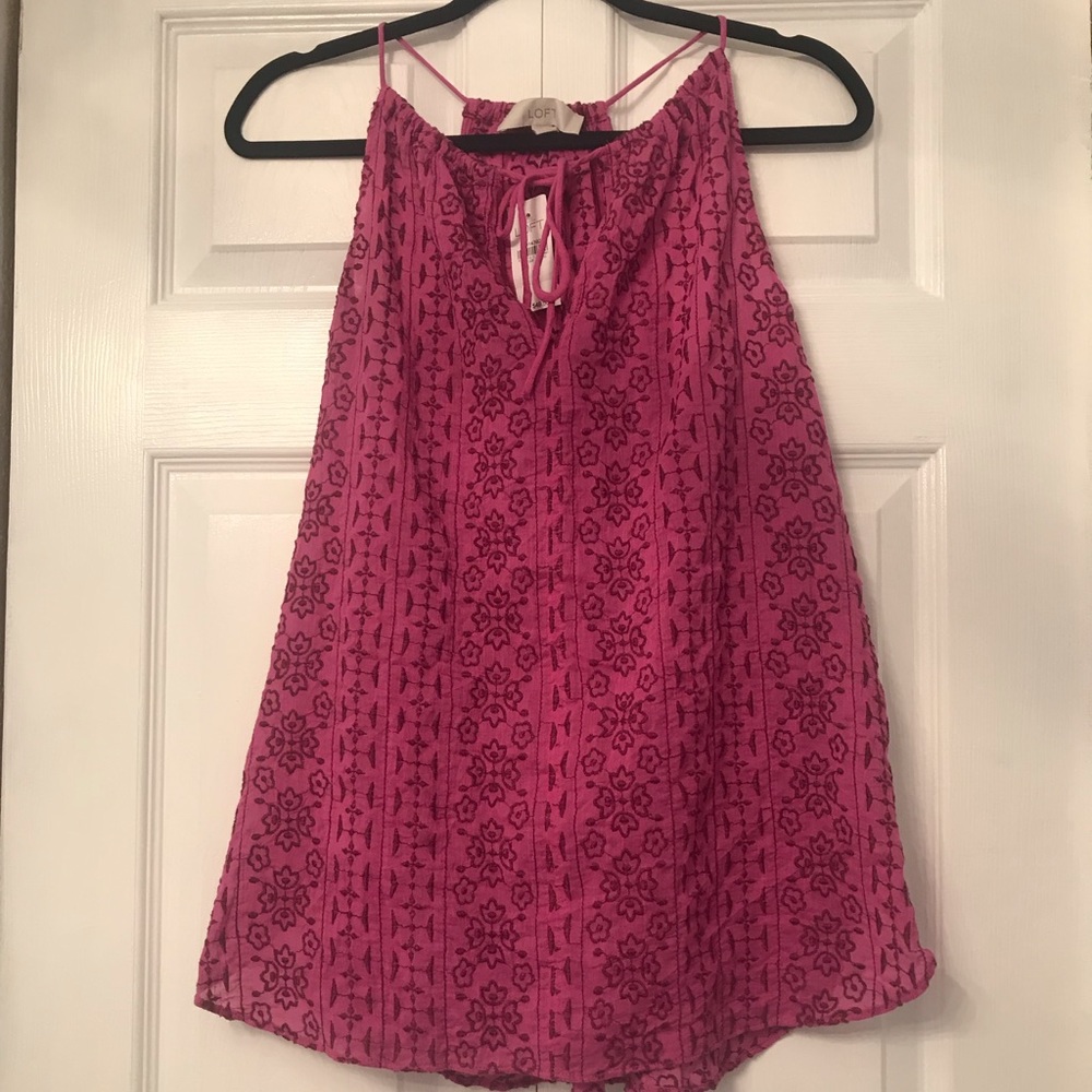 LOFT pink halter style top